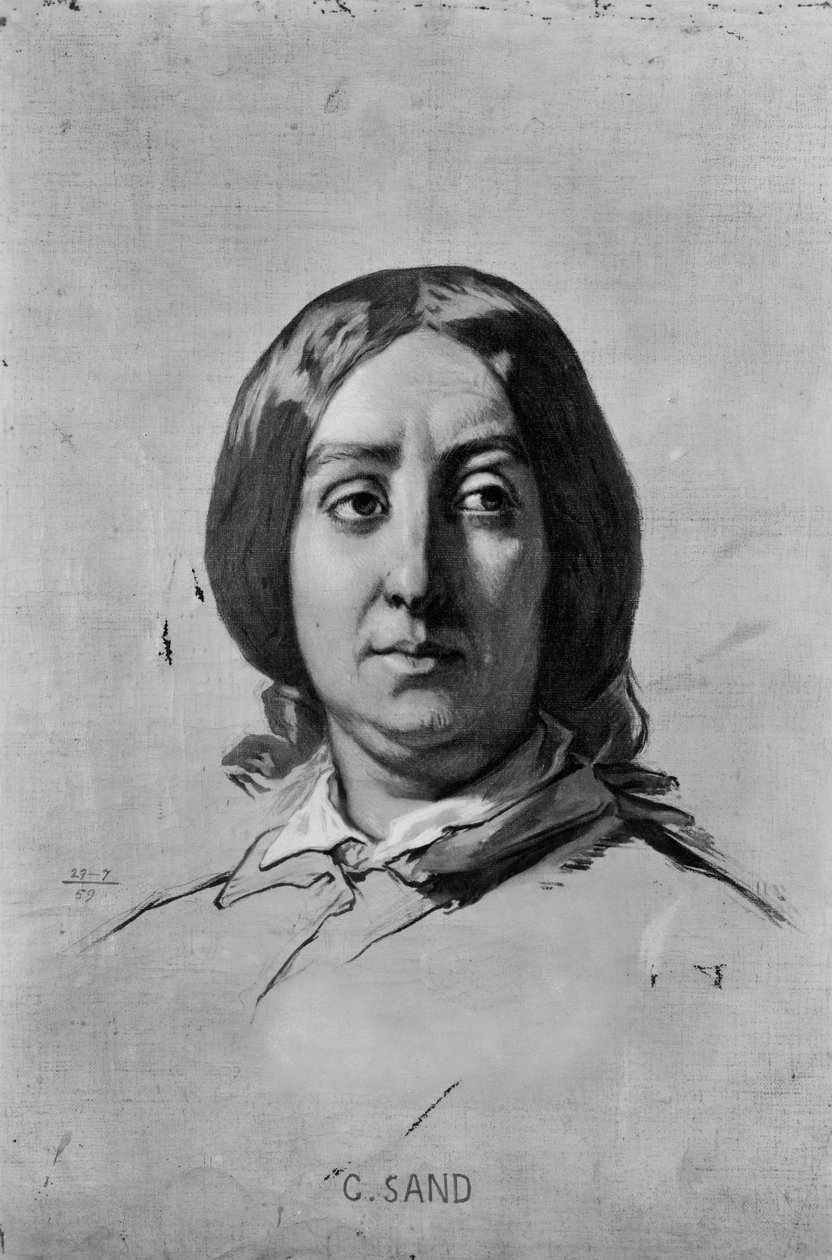 Portræt af George Sand (1804-76) af Thomas Couture