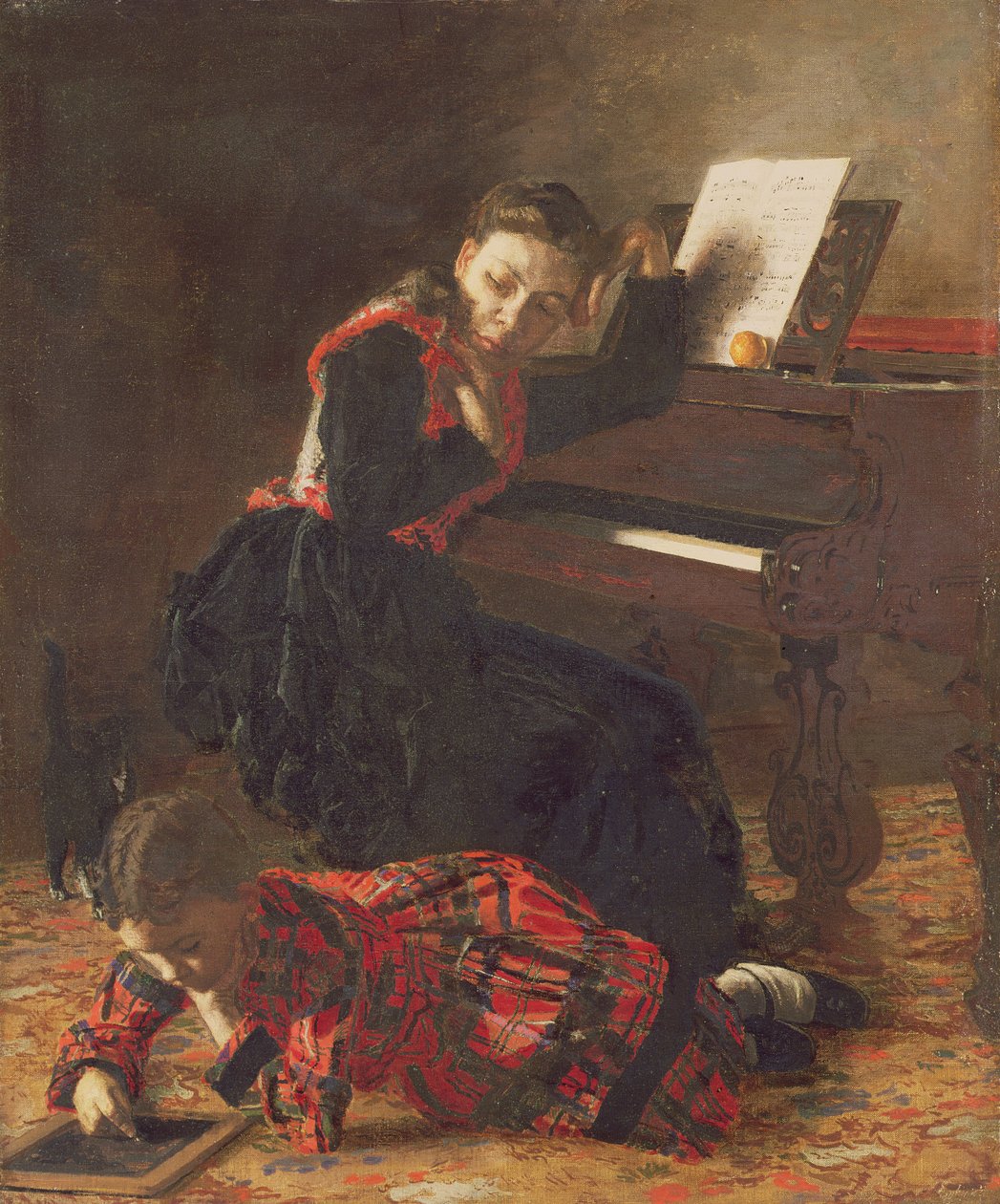 Hjemmescene, ca. 1870-71 af Thomas Eakins