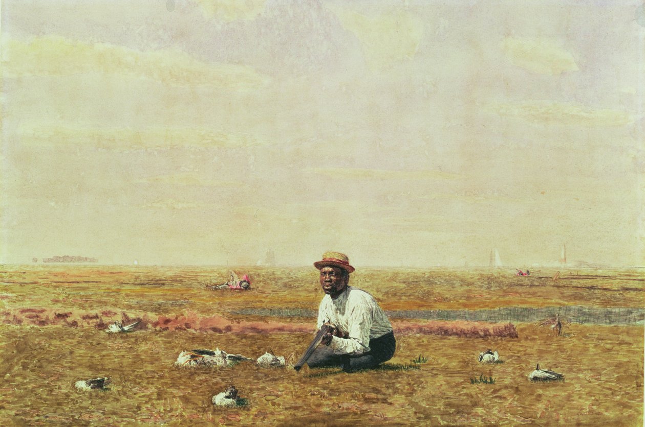 Whistling for Plover, 1874 (wc på papir) af Thomas Eakins