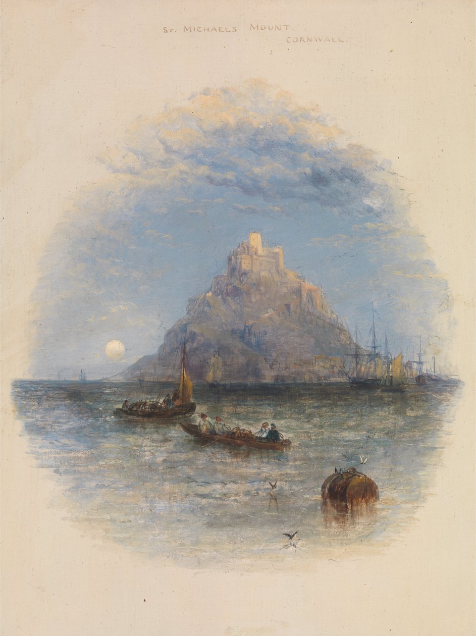 St. Michaels Mount, Cornwall af Thomas Creswick