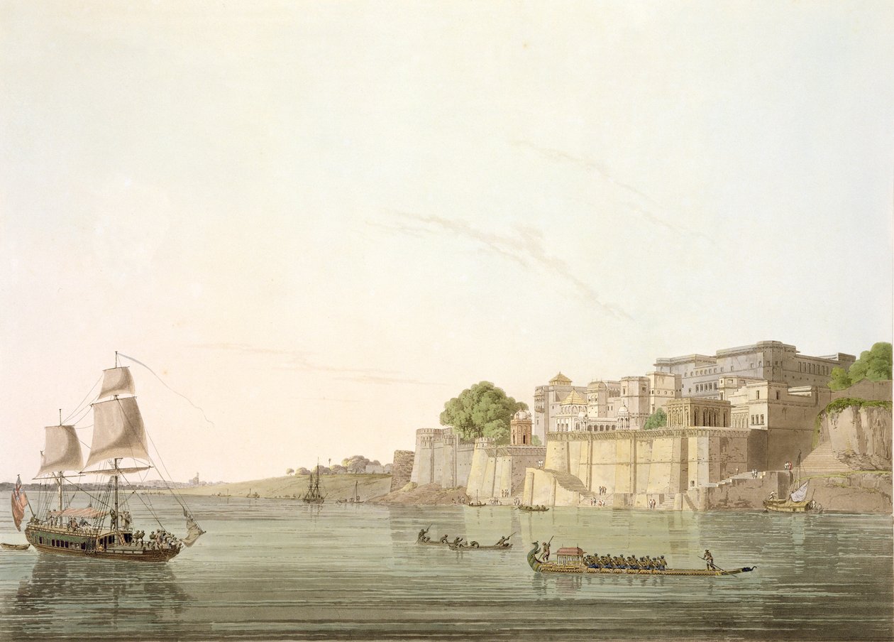 Ramnugur, nær Benares, ved floden Ganges, fra 