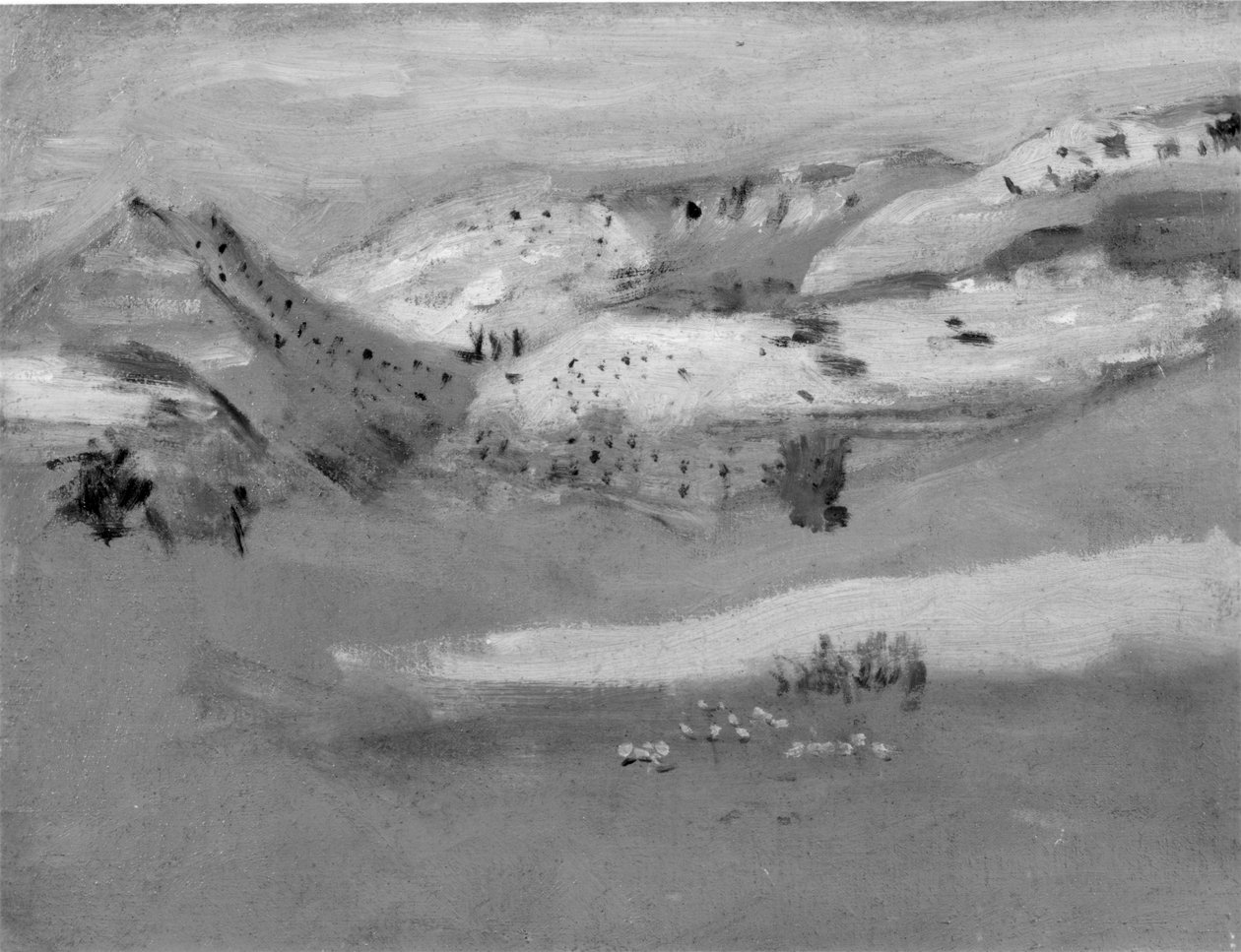 Study for Cowboys in the Badlands af Thomas Eakins af Thomas Eakins