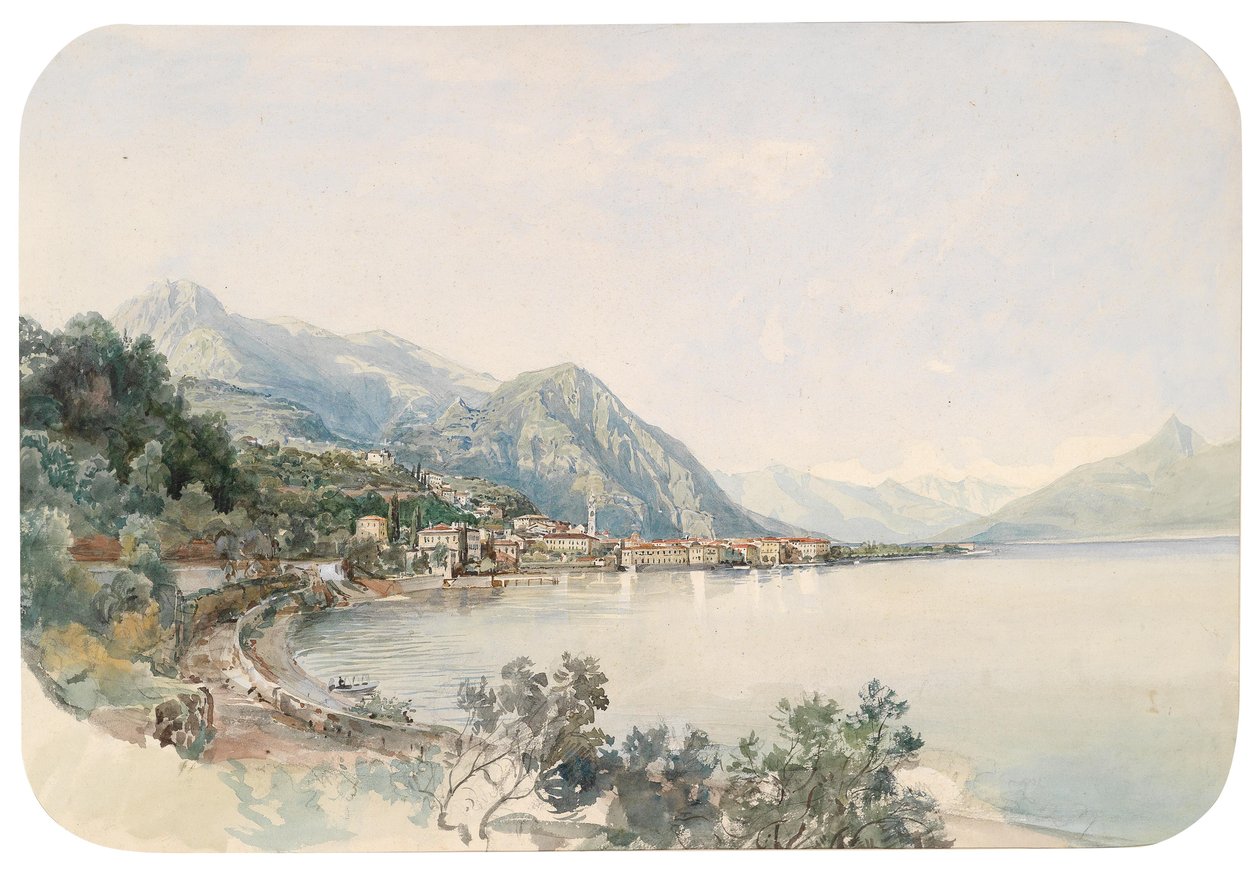 Udsigt over Comosøen til Bellaggio af Thomas Ender