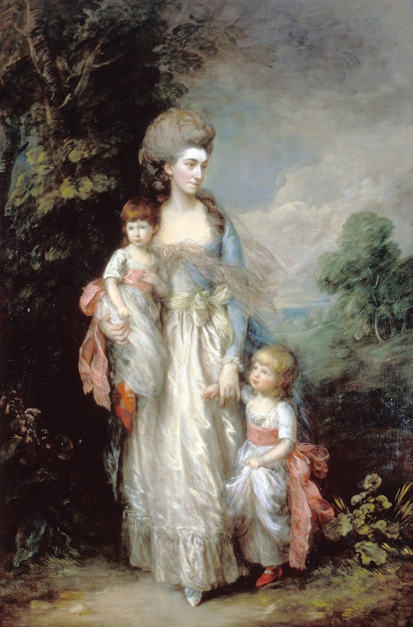 Fru Elizabeth Moody med sønnerne Samuel og Thomas af Thomas Gainsborough