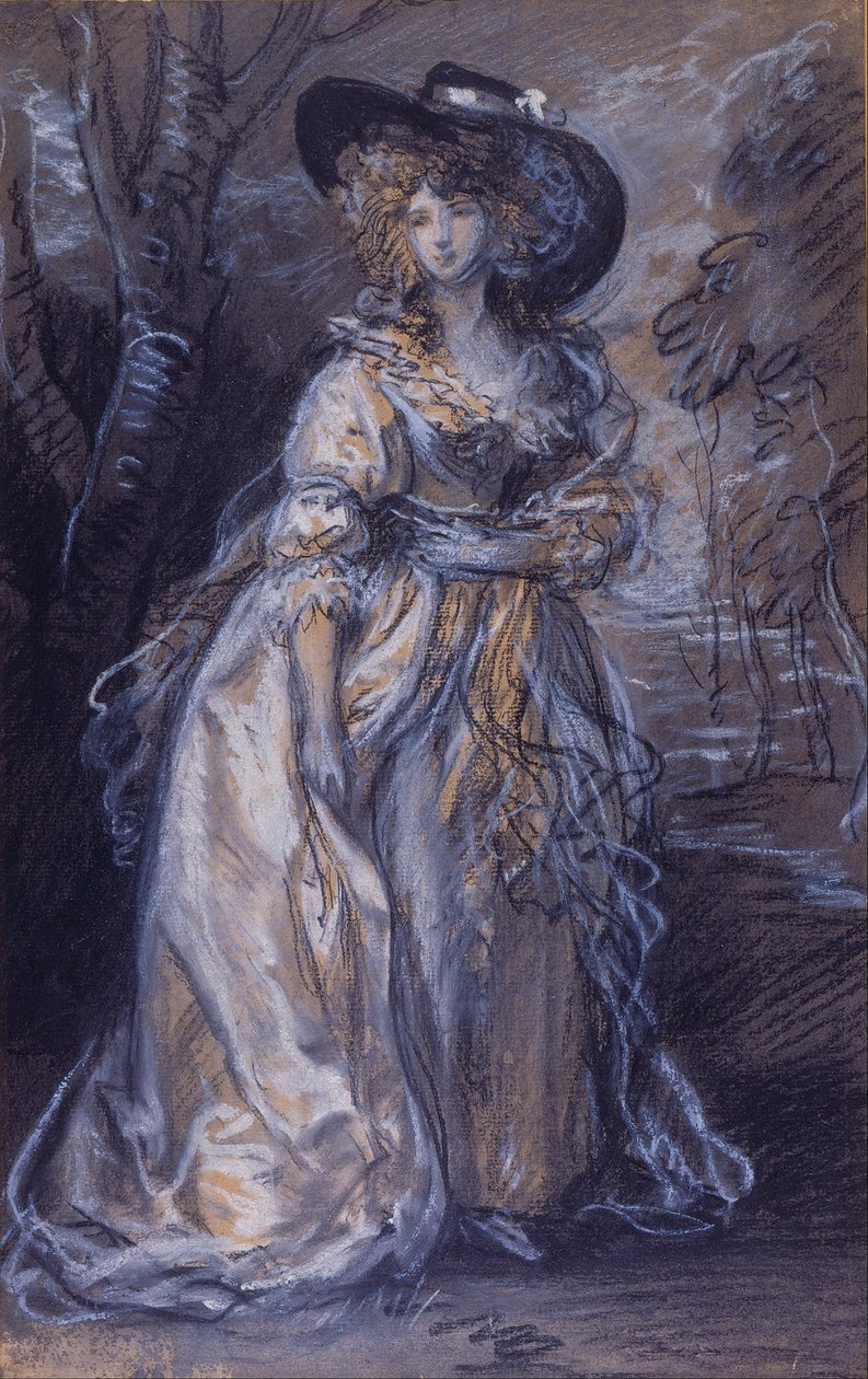 Studie af en dame af Thomas Gainsborough