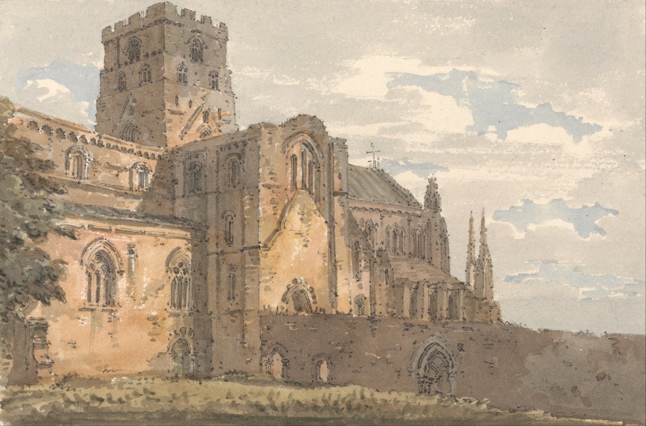 Carlisle Cathedral, Cumberland, fra sydvest af Thomas Girtin
