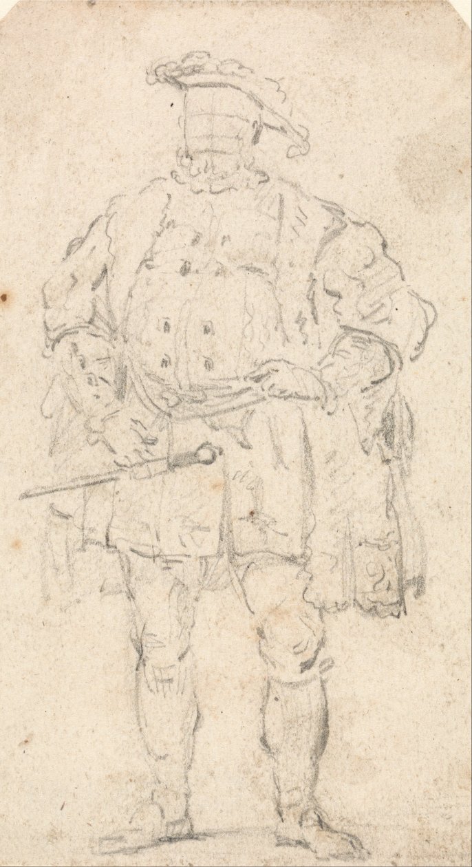Figur Kostumeundersøgelse af Henry VIII af Thomas Girtin