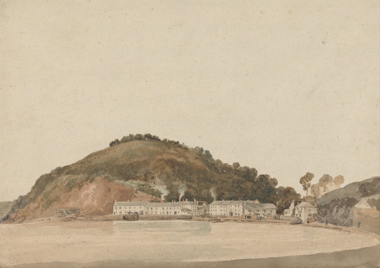 Næs på kysten i South Devon, muligvis Shaldon af Thomas Girtin