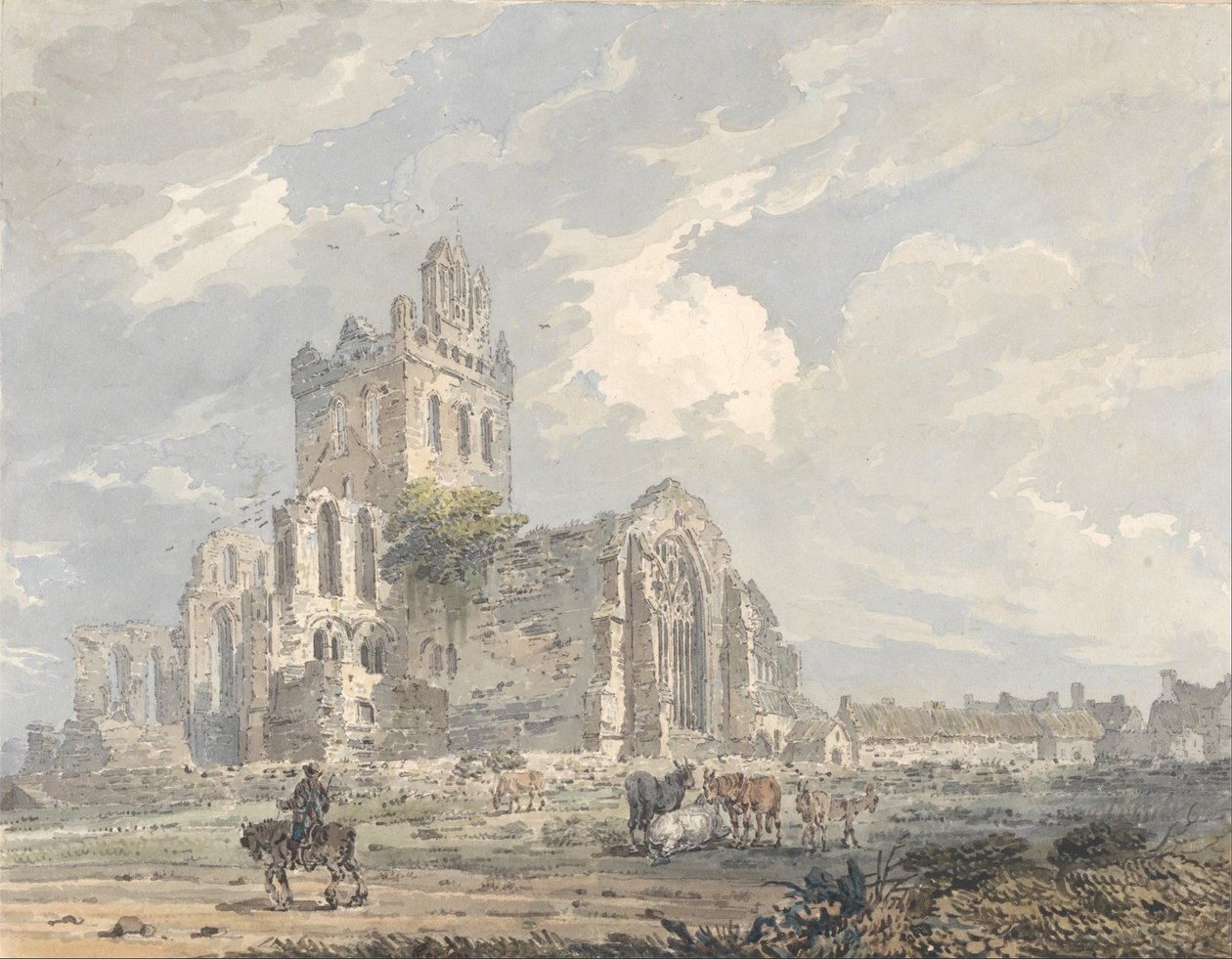Jedburgh Abbey, Roxburghshire af Thomas Girtin