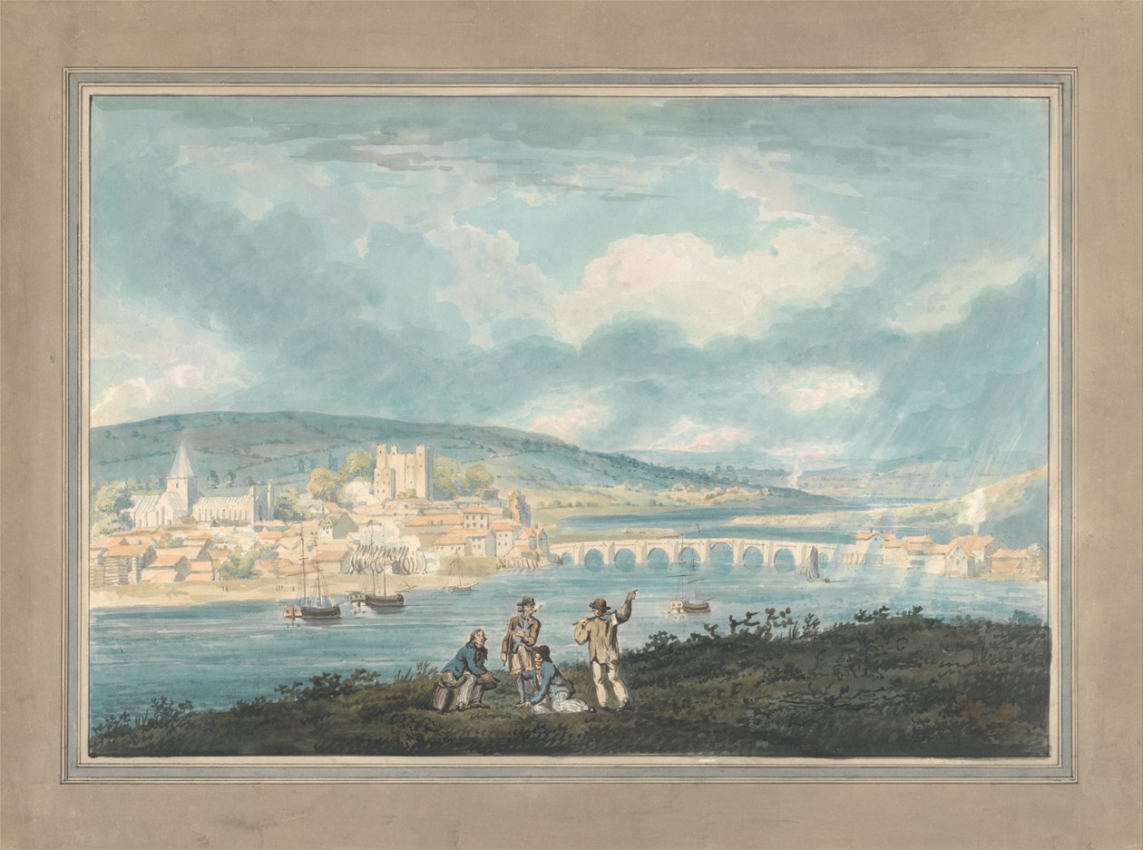 Rochester, Kent- fra nord af Thomas Girtin