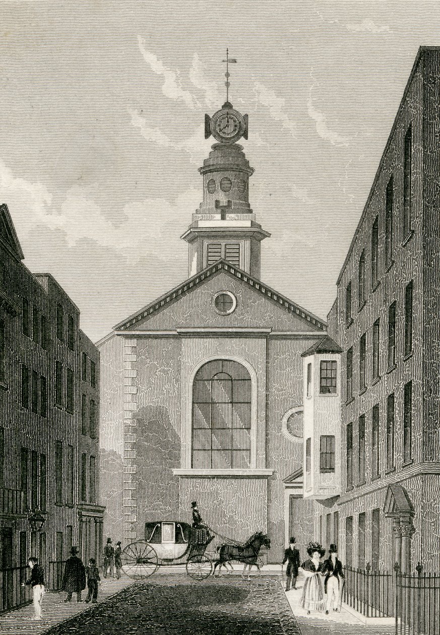 St Annes Soho. ca. 1810 af Thomas Hosmer after Shepherd