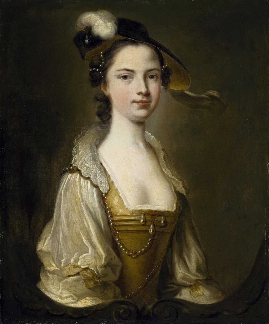Portræt af en dame af Thomas Hudson