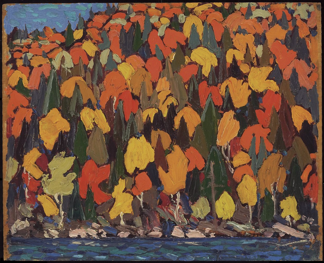 Efterårsløv, efterår eller vinter 1915 af Tom Thomson