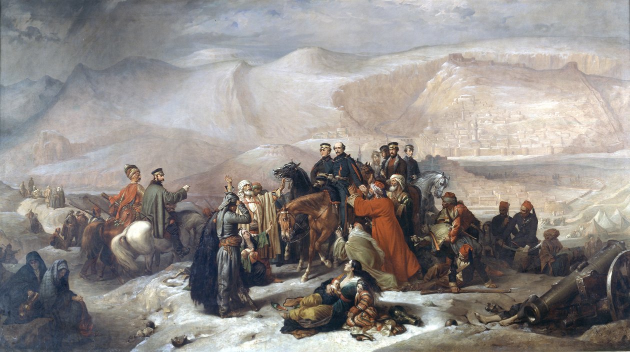 Kars kapitulation under Krimkrigen den 28. november 1855, ca. 1860 af Thomas Jones