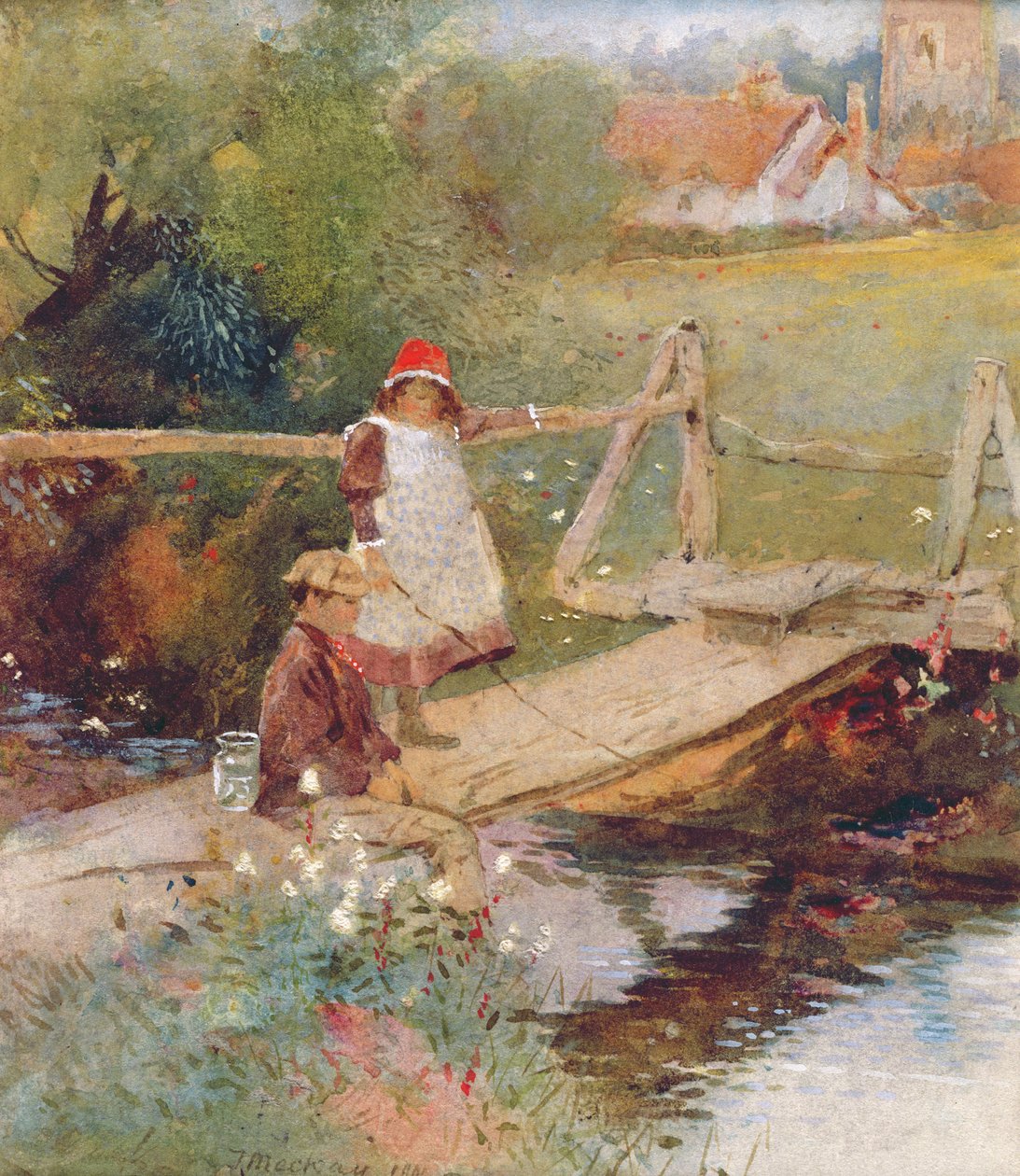 De unge lystfiskere af Thomas Mackay
