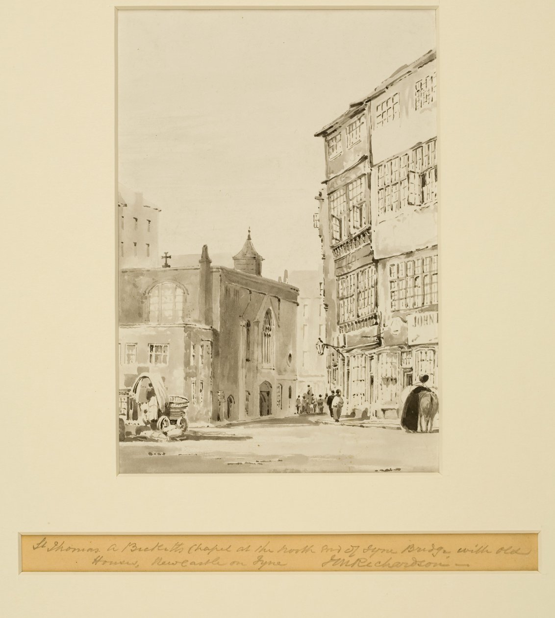 St Thomas a Beckets Kapel (akvarel (vask) på papir) af Thomas Miles Richardson
