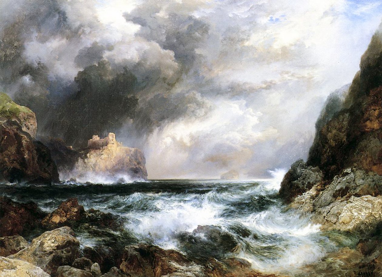 Slot i Skotland, 1910 af Thomas Moran