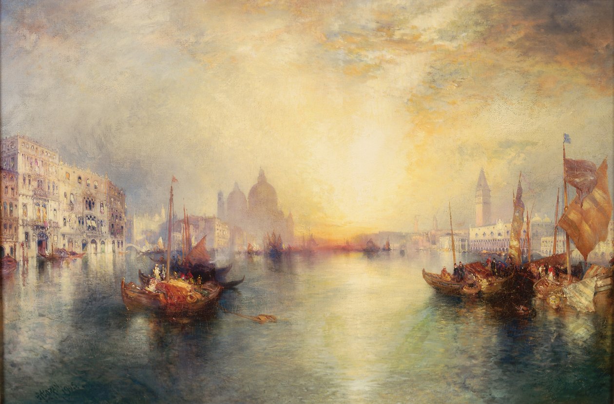 Indgang til Canal Grande, Venedig, 1905 af Thomas Moran