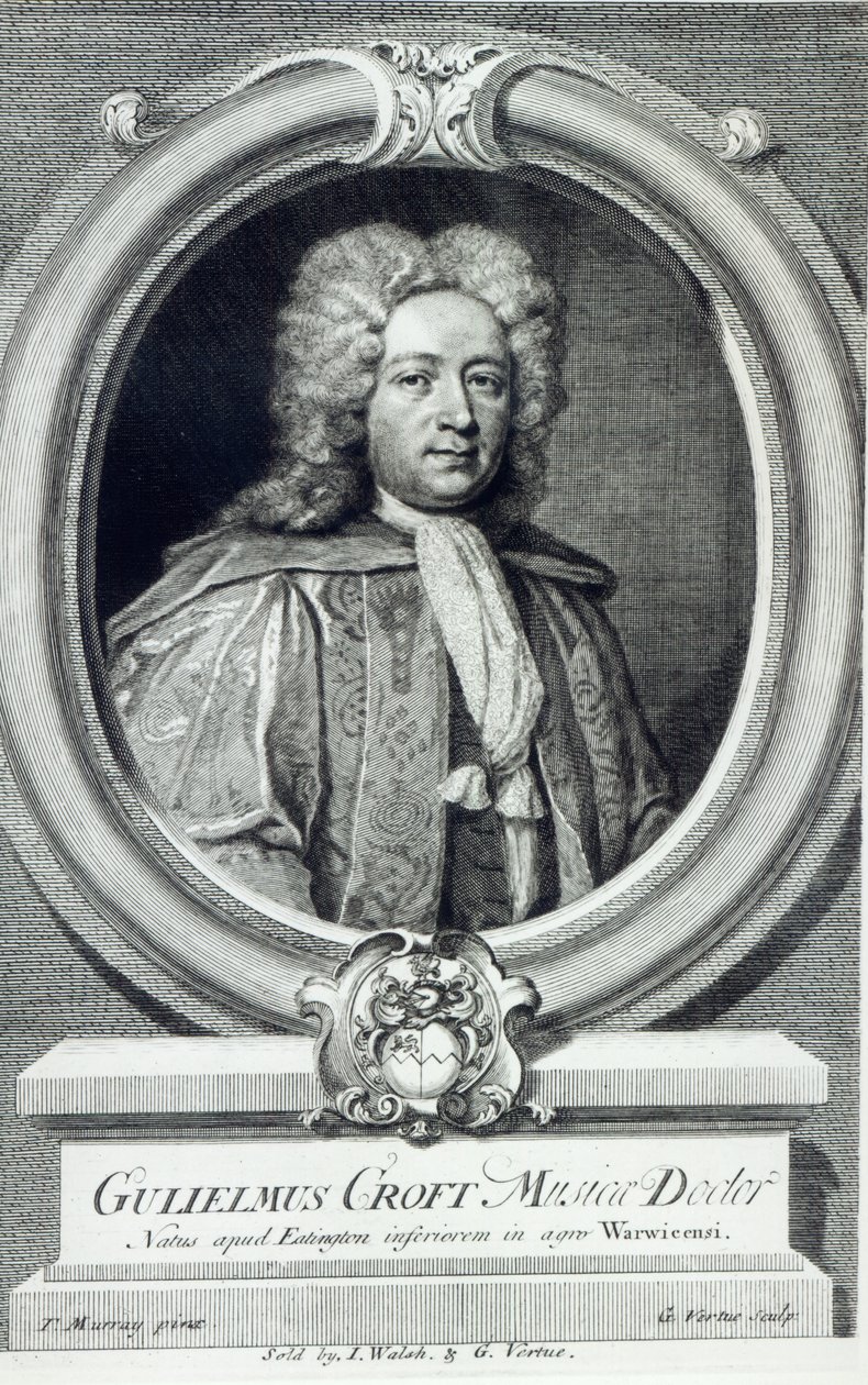 William Croft, graveret af George Vertue af Thomas Murray