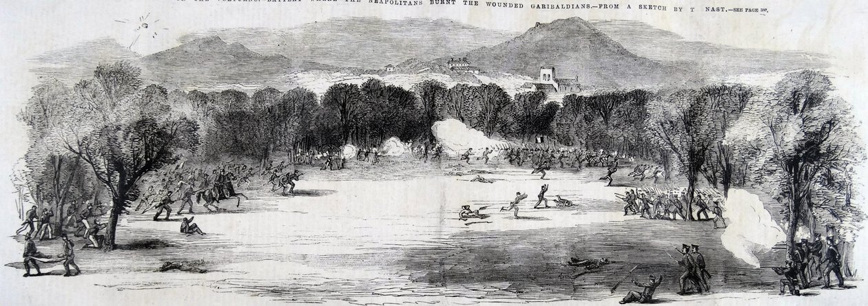 Slaget ved Volturno, 1860 af Thomas Nast