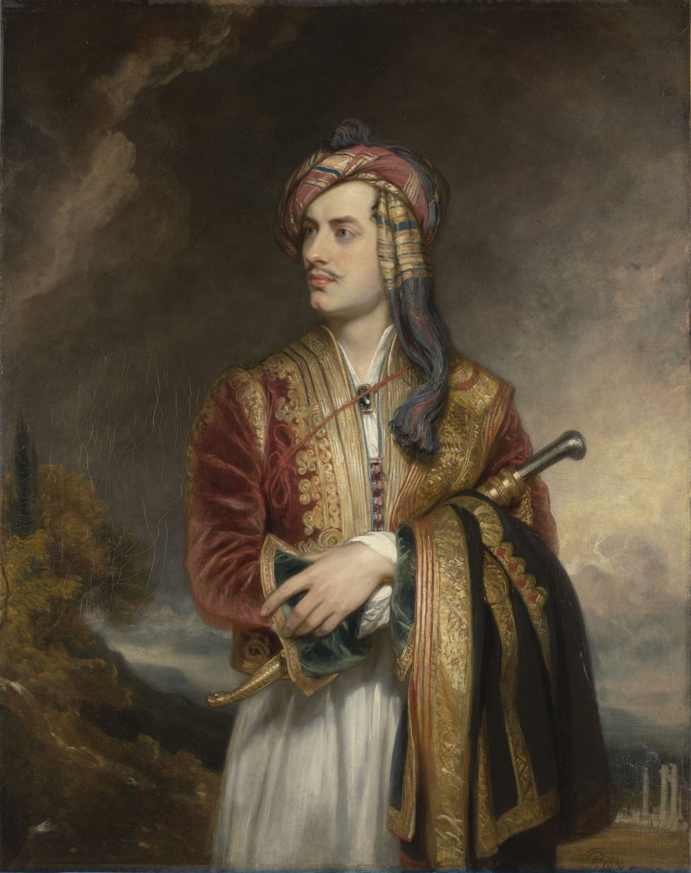 Portræt af Lord Byron i albansk kjole (1788-1824) af Thomas Phillips