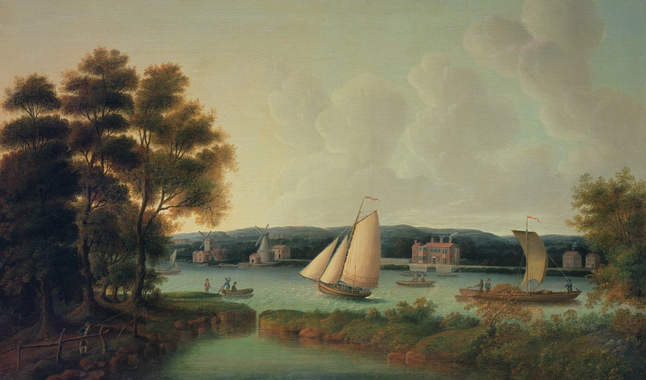 Union Yacht ud for Battersea, ca. 1750 af Thomas Priest