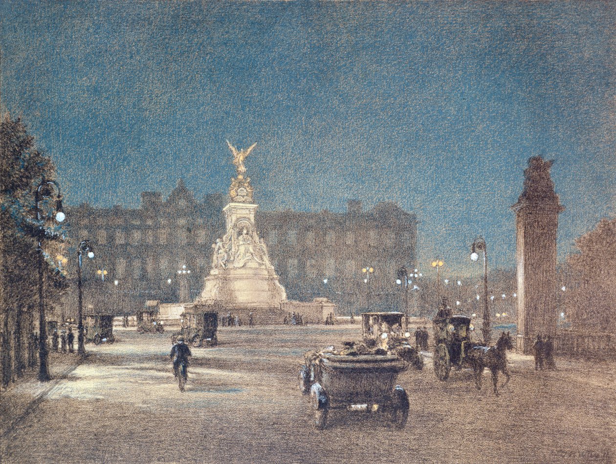 Udsigt over Buckingham Palace udgivet af W.M. Power, 1912 af Thomas Robert Way