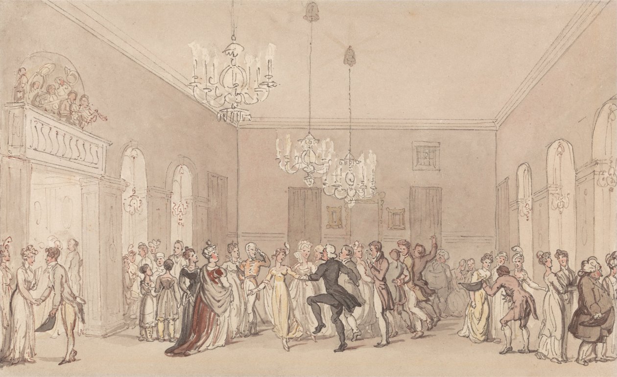En bold på Scarborough af Thomas Rowlandson