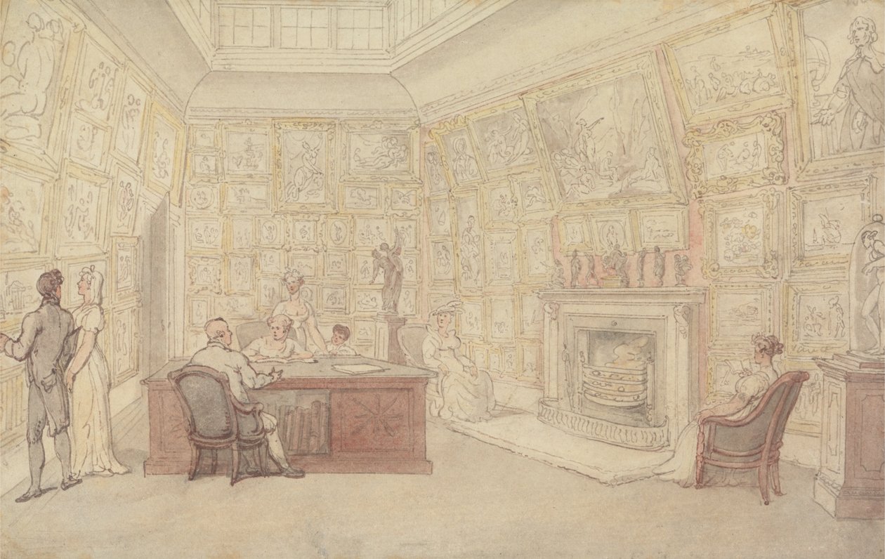 Et Gentlemans Art Gallery af Thomas Rowlandson