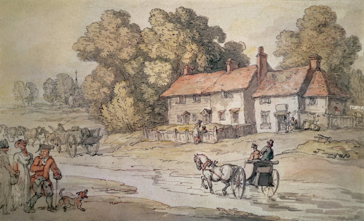 En koncert i en bæk af Thomas Rowlandson