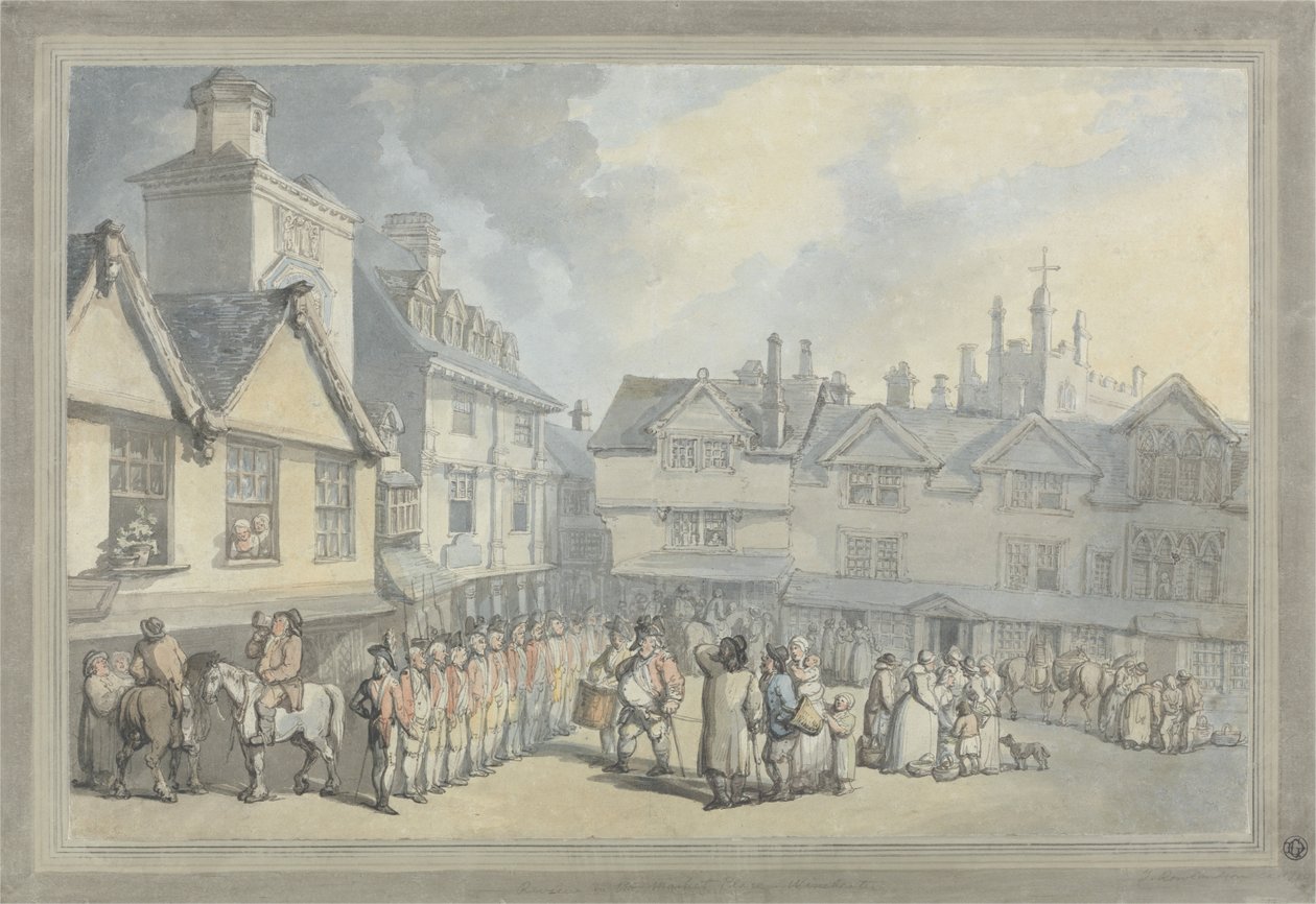 En anmeldelse på en markedsplads af Thomas Rowlandson