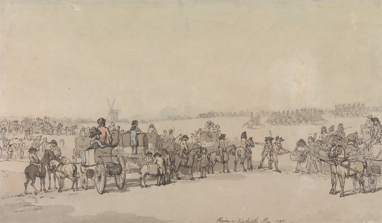 En anmeldelse om Blackheath, maj 1785 af Thomas Rowlandson