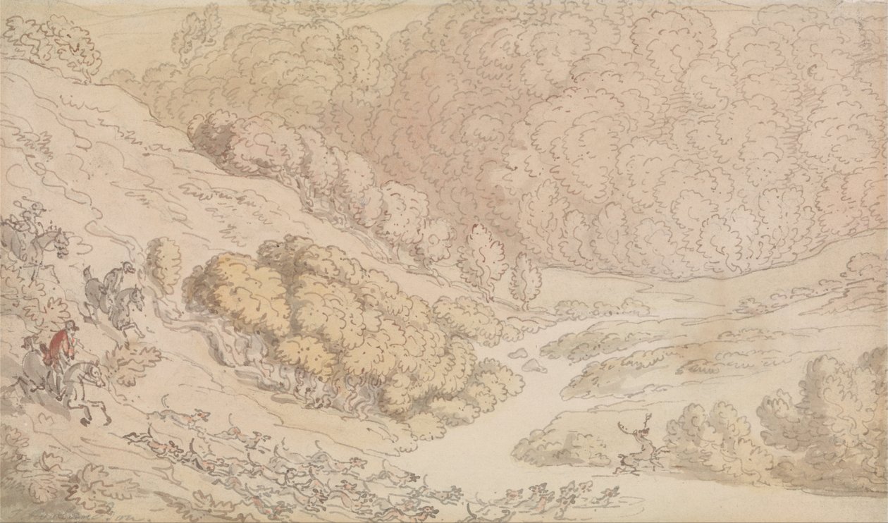 En hjortejagt på Vestlandet af Thomas Rowlandson