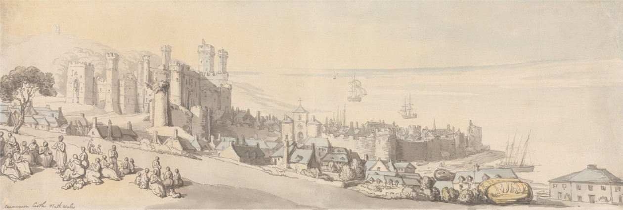 Carnarvon Castle, North Wales af Thomas Rowlandson