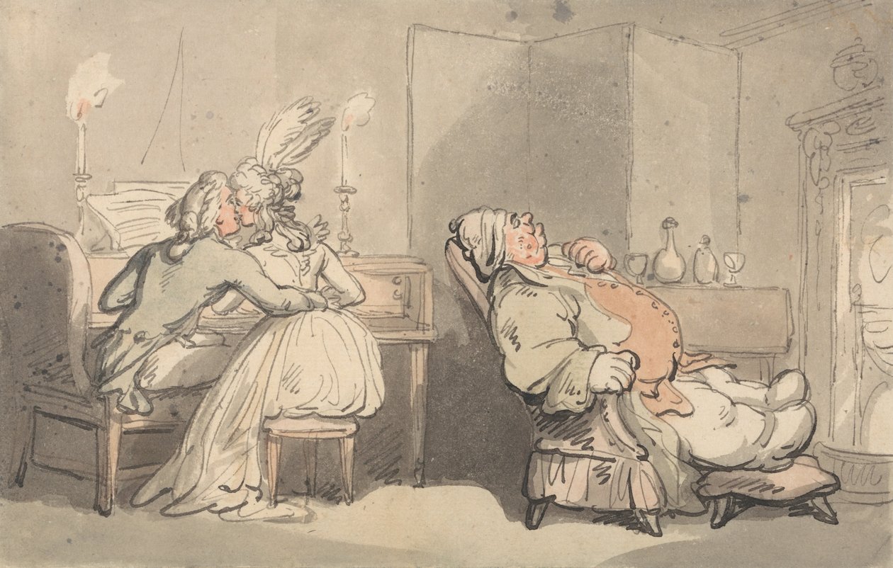 Comfort of Bath- Musikmesteren af Thomas Rowlandson