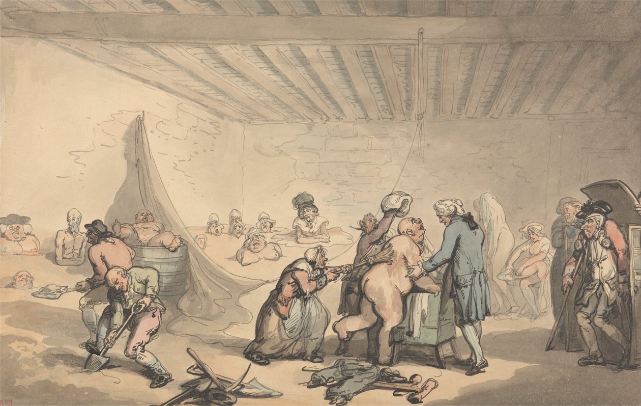 Dr Grahams badevirksomhed af Thomas Rowlandson