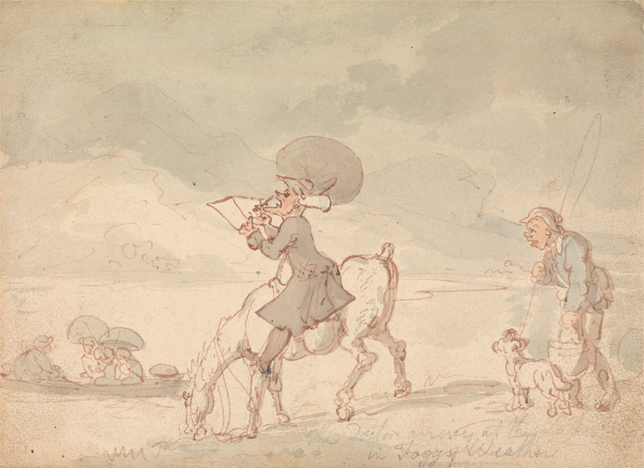 Dr. Syntax Sketching the Lake af Thomas Rowlandson