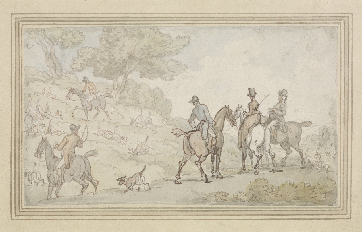 Tegneomslag (pen & blæk og wc på papir) af Thomas Rowlandson