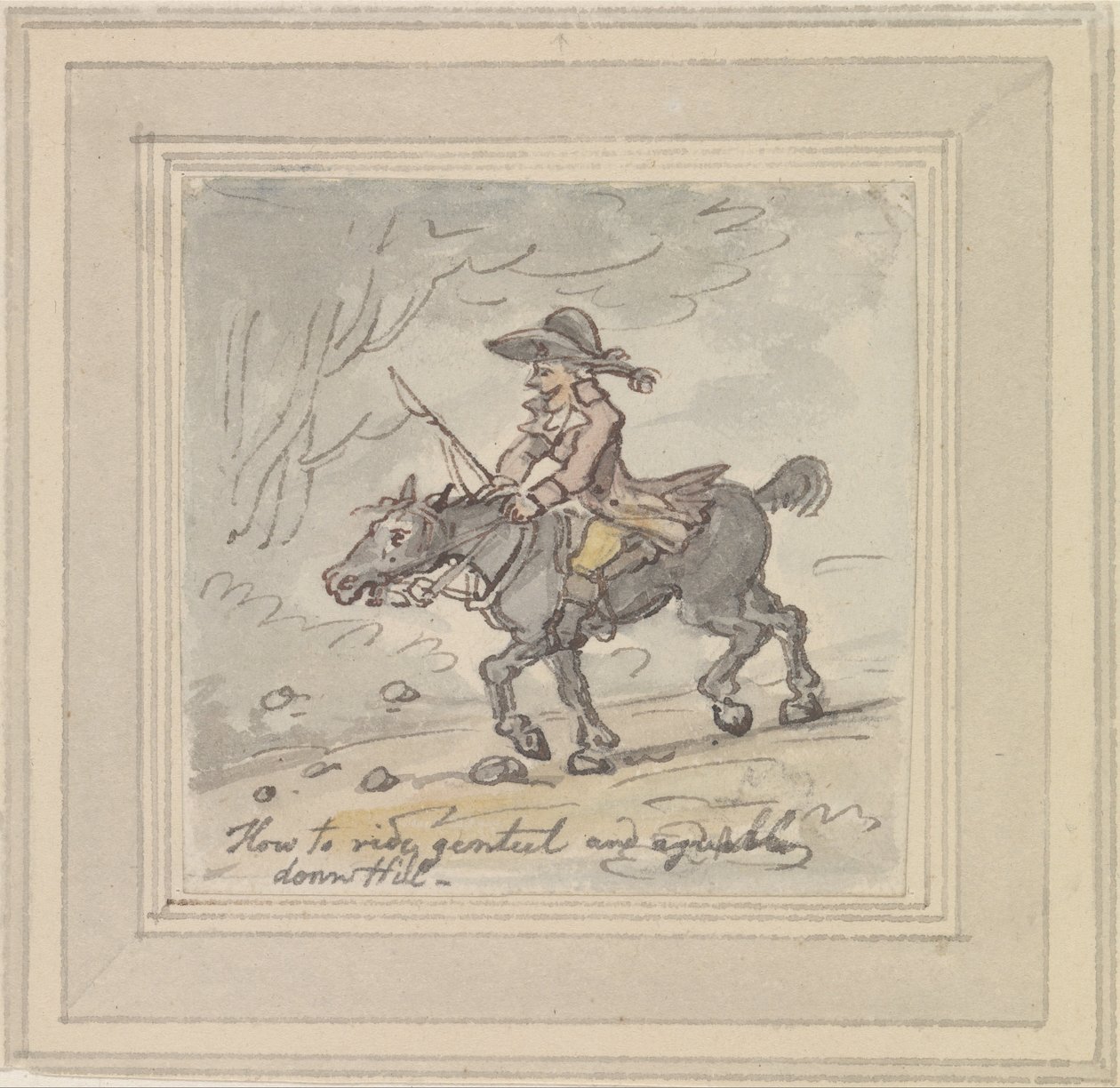 Sådan kører du skånsomt og behageligt ned ad bakke af Thomas Rowlandson