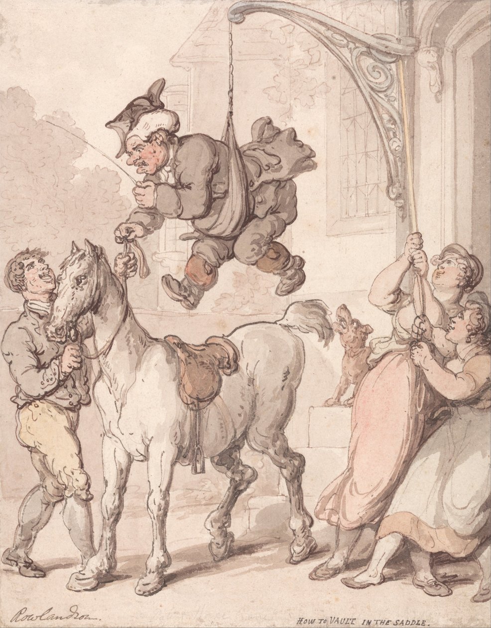 Sådan hvælves i sadlen af Thomas Rowlandson