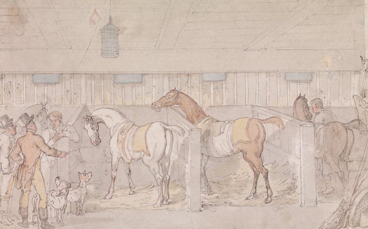 Interiør i en stald af Thomas Rowlandson