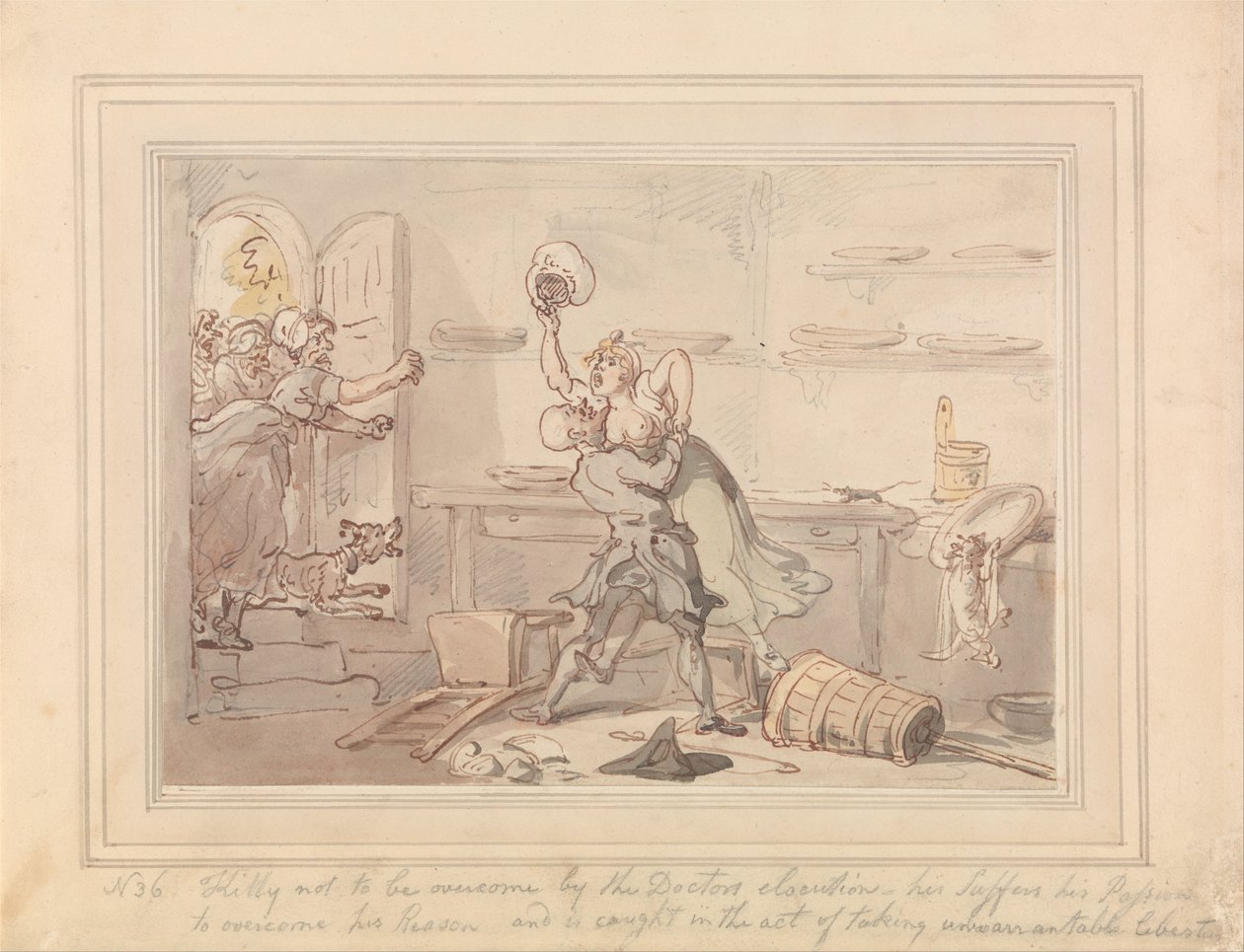 Kitty overvundet af Thomas Rowlandson