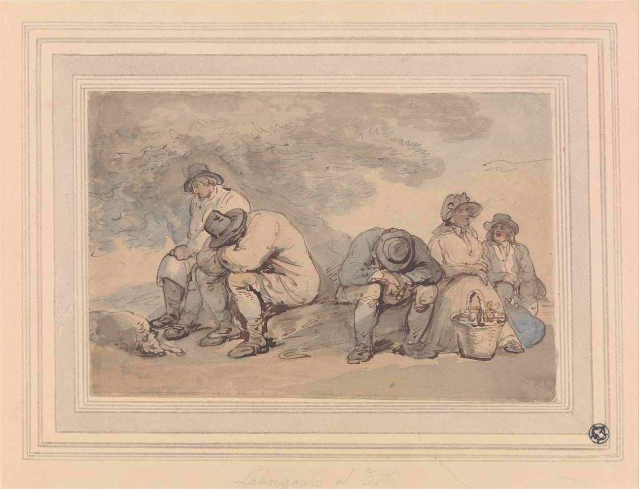 Arbejdere i hvile af Thomas Rowlandson