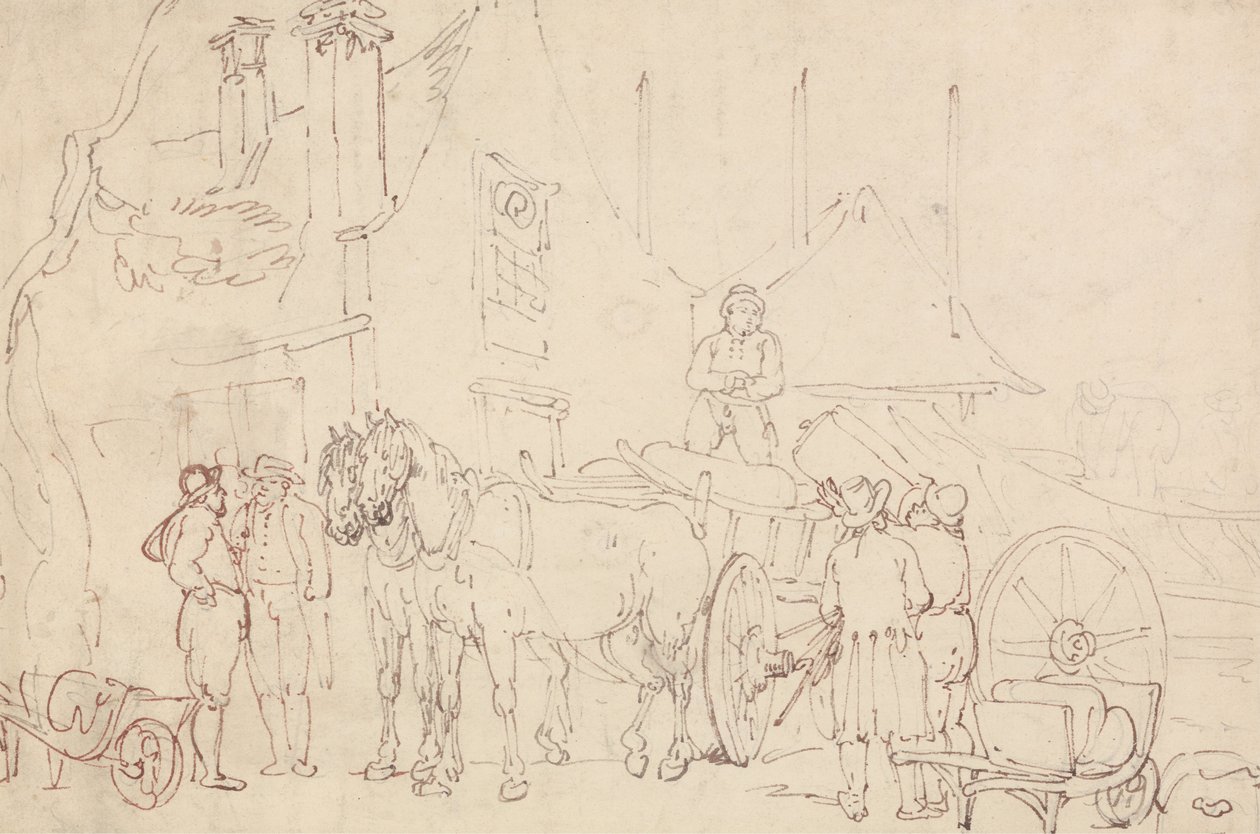 Ilægning af en vogn af Thomas Rowlandson