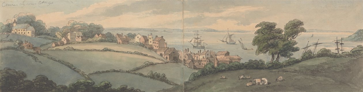 Lysons Cottage, Cowes, Isle of Wight af Thomas Rowlandson