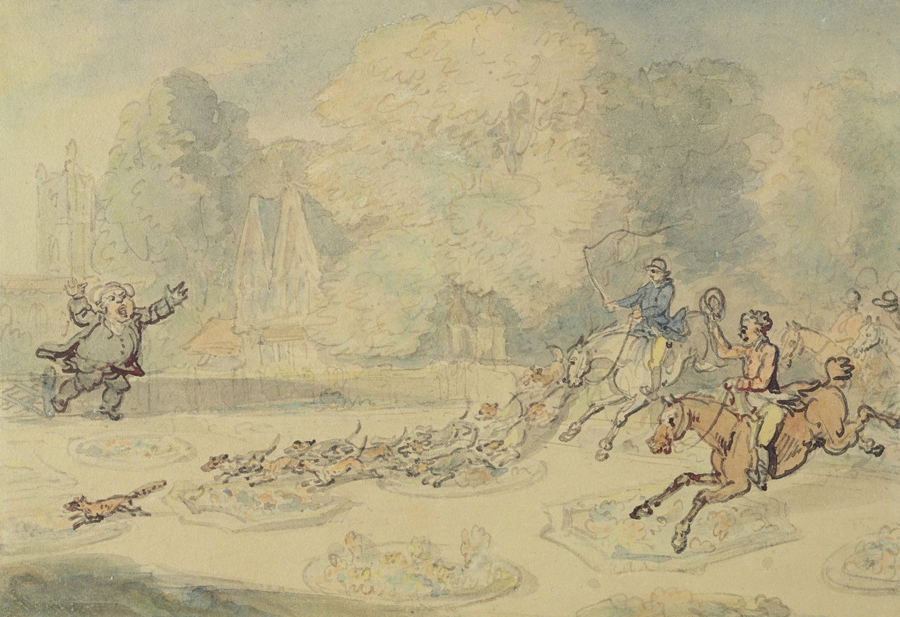 The Enraged Botanist (wc, pen og blæk og blyant på papir) af Thomas Rowlandson