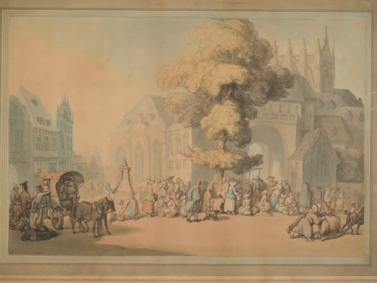 Markedspladsen, 1790 (wc) af Thomas Rowlandson