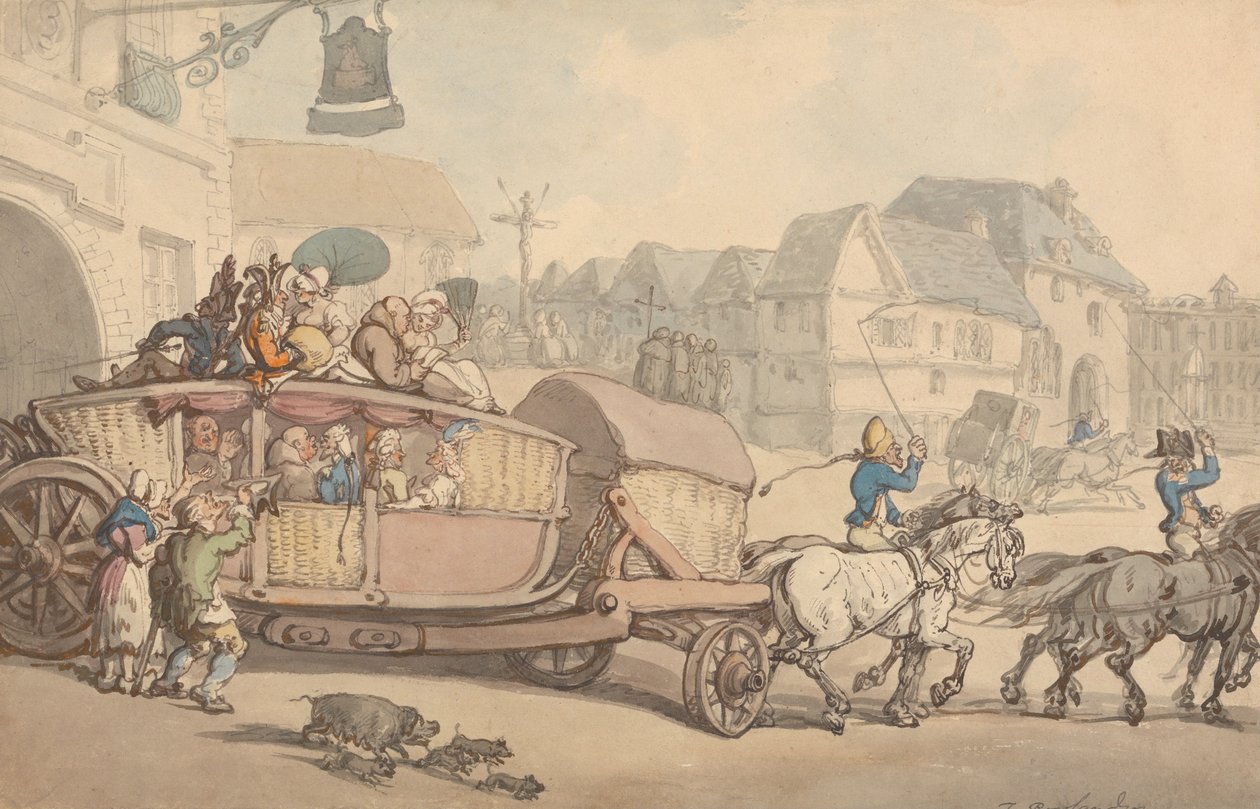 Paris Diligence af Thomas Rowlandson