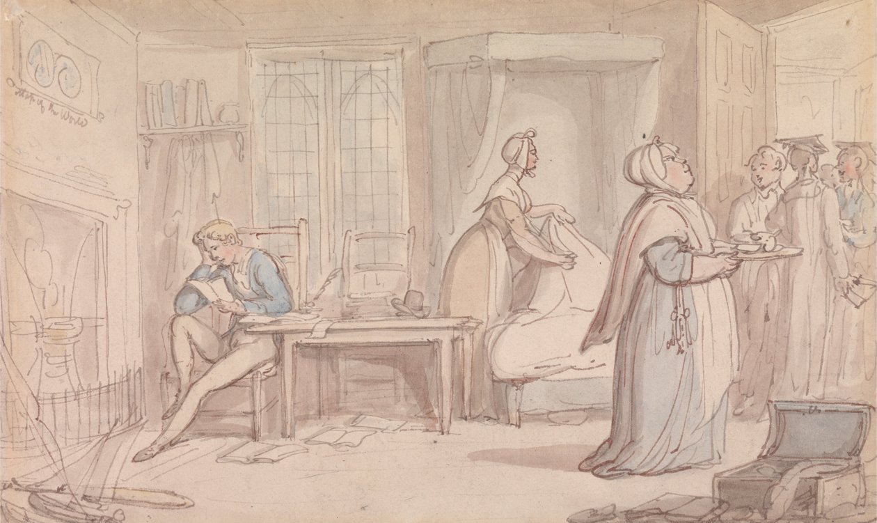 Studerende værelse af Thomas Rowlandson