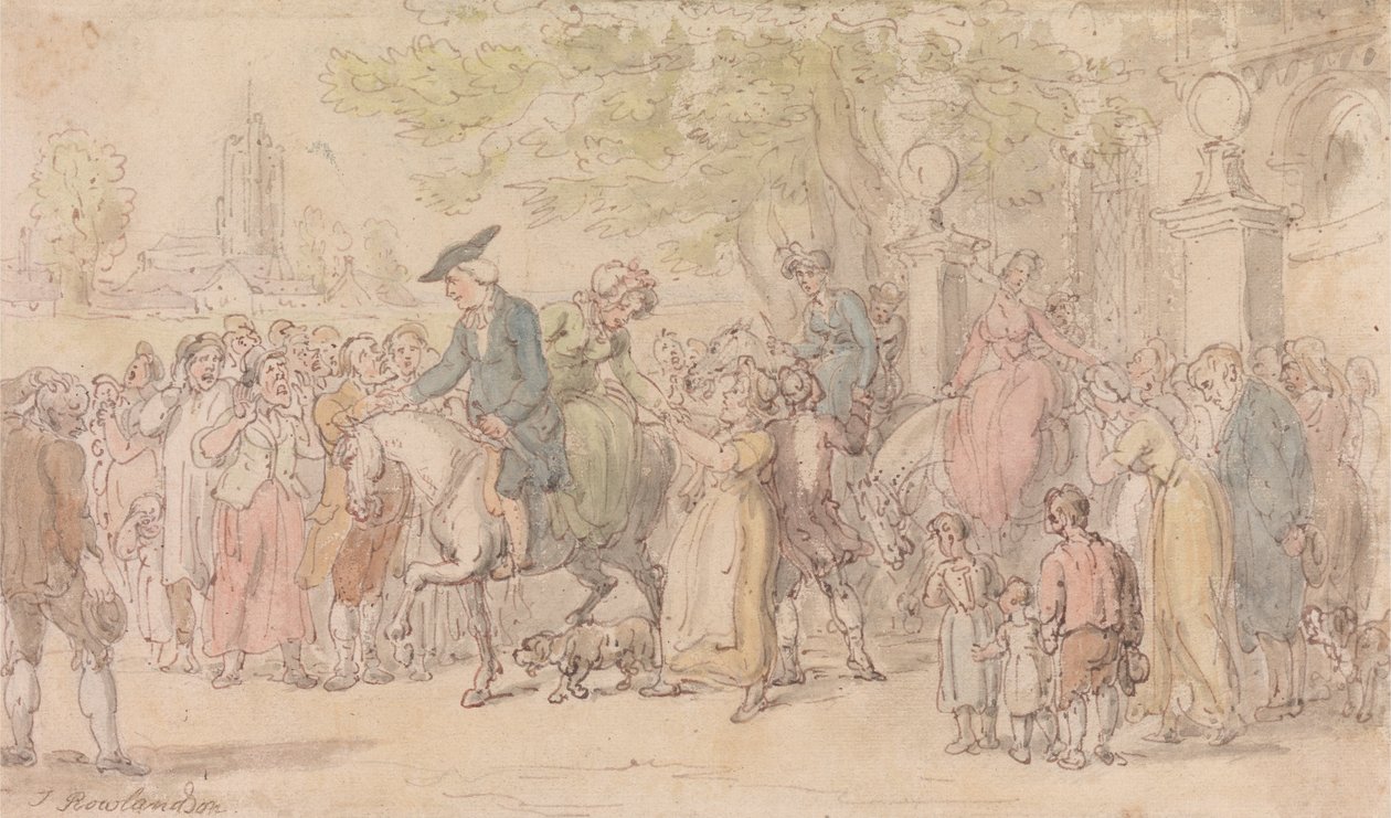 Præsten i Wakefield- Afgangen fra Wakefield af Thomas Rowlandson
